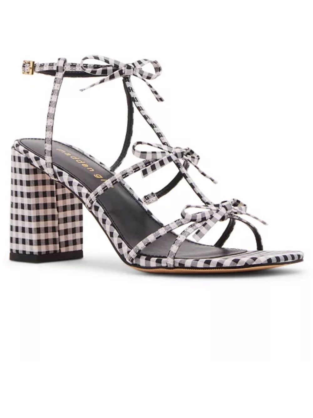 Madden Girl Gingham Bow Sandals